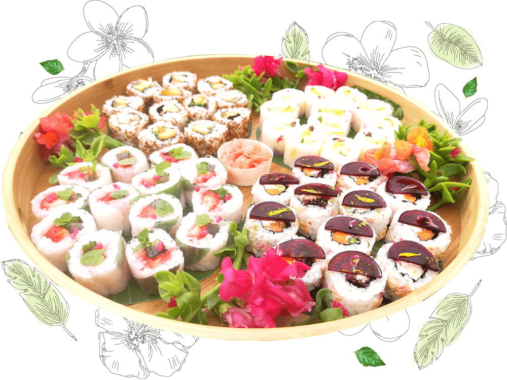 GRAND PLATEAU DE SUSHIS SUR MESURE plateau de sushis pour réceptions, mariages, anniversaires
