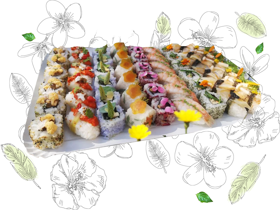 plateau de sushis pour réceptions, mariages, anniversaires